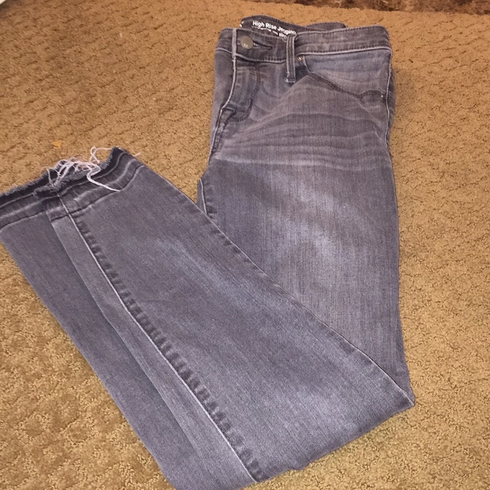 High rise jeggings grey